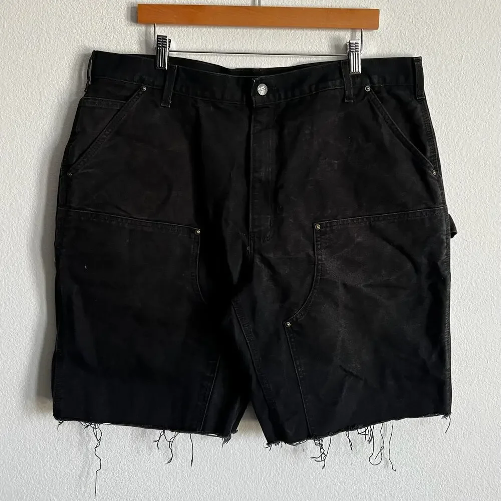 Carhartt black double knee work wear carpenter shorts